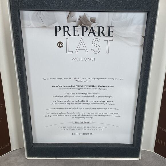 Prepare to Last: Creating a Great Marriage (Group Leaders Kit) J & D McElroy HTF - Picture 5 of 10